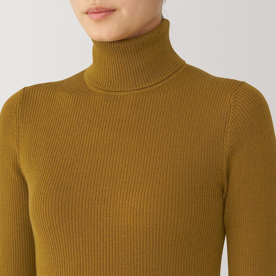 W's Washable high-gauge ribbed turtle neck sweaterOff whtXS