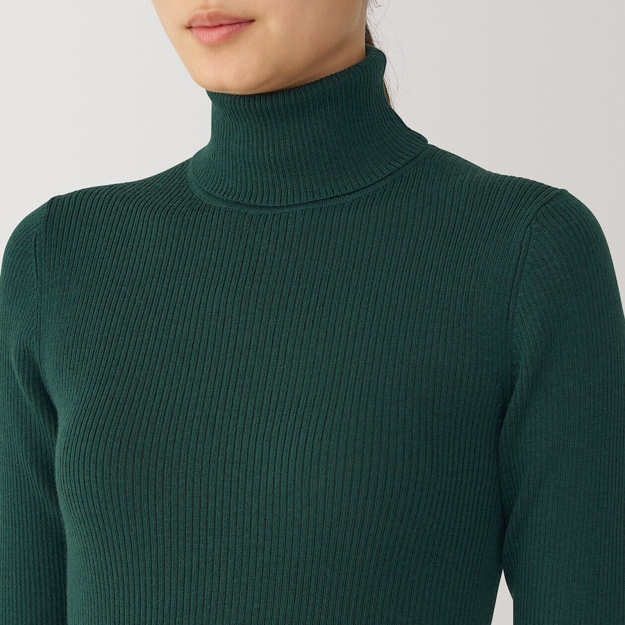 W's Washable high-gauge ribbed turtle neck sweaterOff whtXS