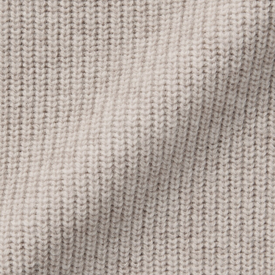 100% Wool Ribbed V-Neck Sweater