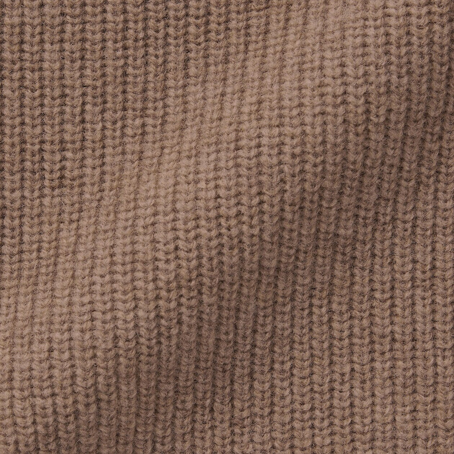 100% Wool Ribbed V-Neck Sweater