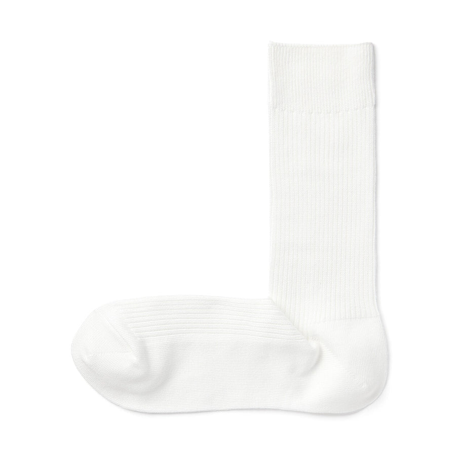 M's right angle rib socks(CmiA) White23-25cm