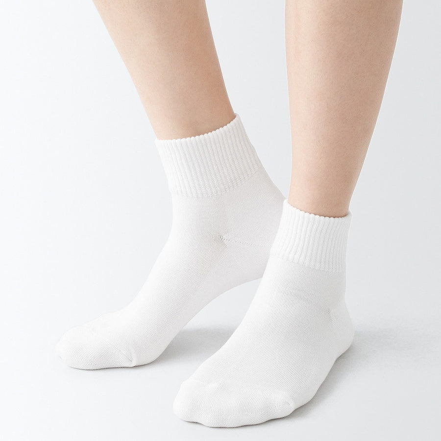 W's right angle pile short socksOff White21-23cm