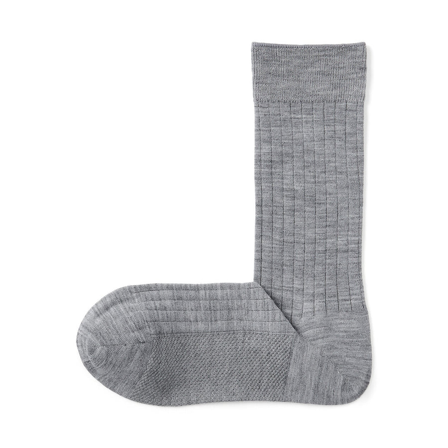 W's right angle wool mix rib thin socksOff White21-23cm