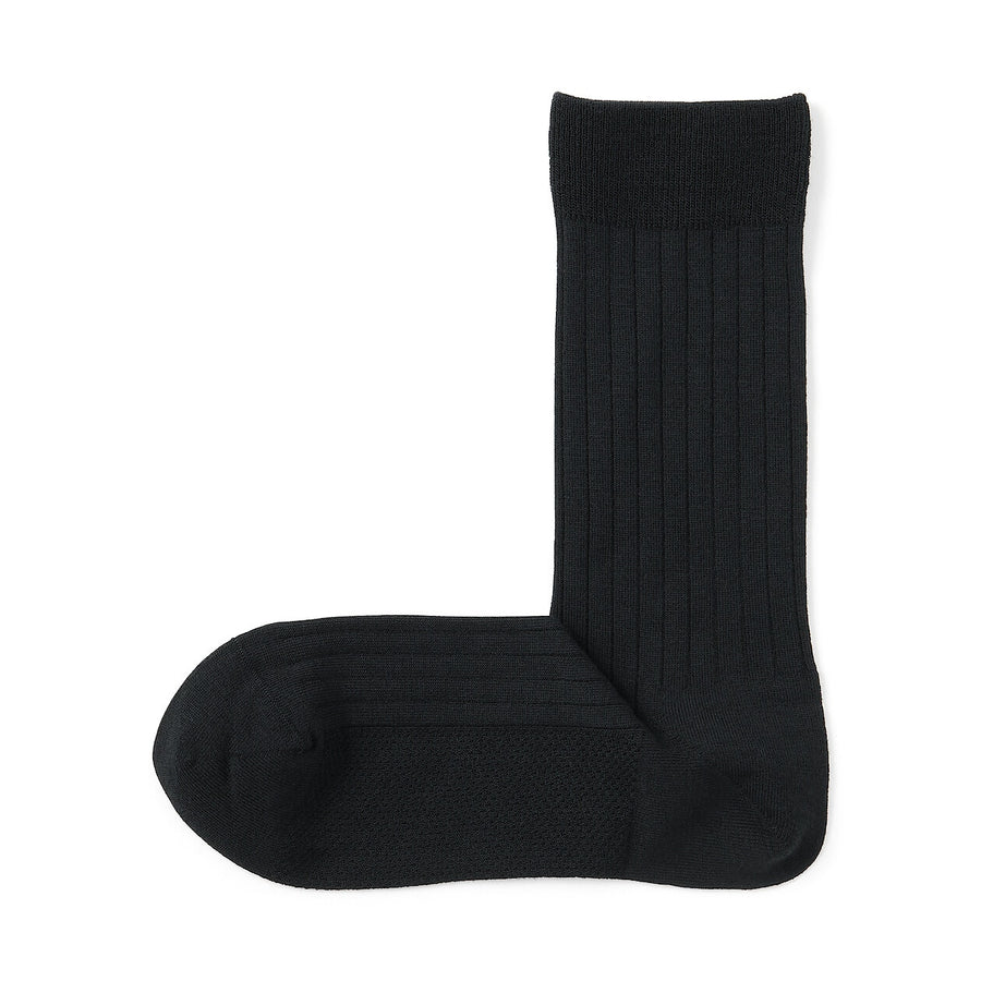 W's right angle wool mix rib thin socksOff White21-23cm