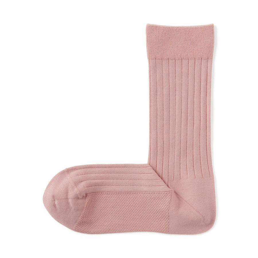 W's right angle wool mix rib thin socksOff White21-23cm