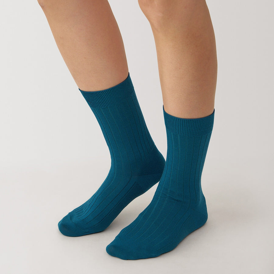 W's right angle wool mix rib thin socksOff White21-23cm