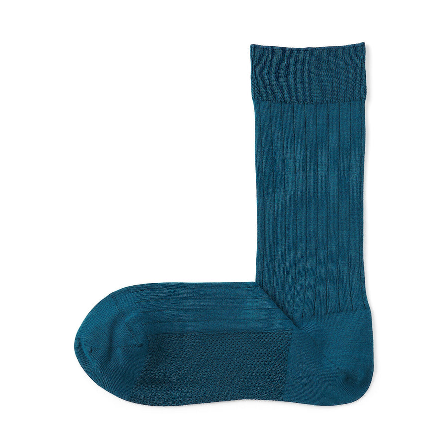 W's right angle wool mix rib thin socksOff White21-23cm
