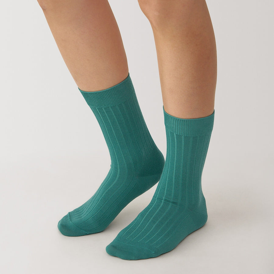 W's right angle wool mix rib thin socksOff White21-23cm
