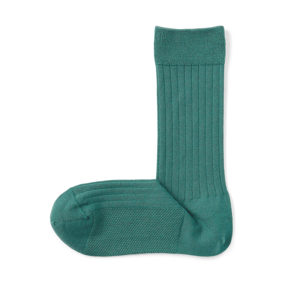 W's right angle wool mix rib thin socksOff White21-23cm