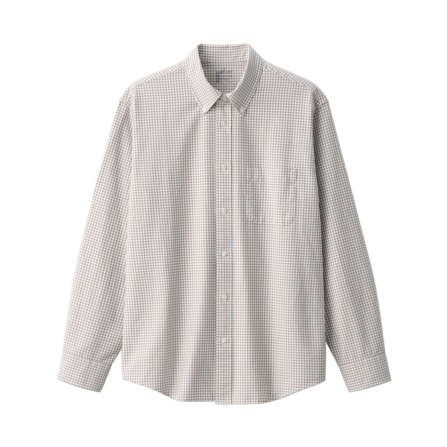 M's Washed oxford button down L/S shirt WhiteXS