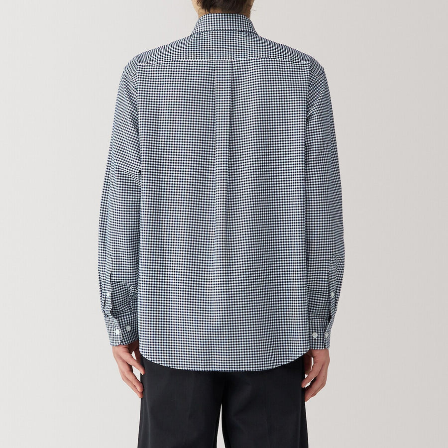 M's Washed oxford button down L/S shirt WhiteXS