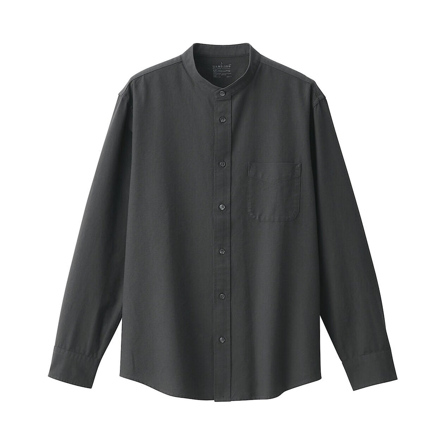 M's Washed Oxford Stand Collar Shirt WhiteXS