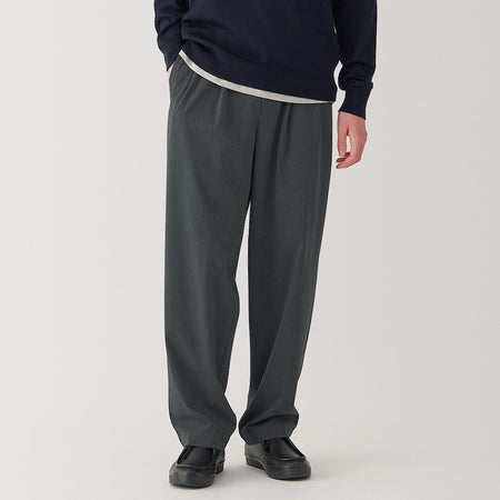 Anti-Wrinkle Pleated Easy Pants