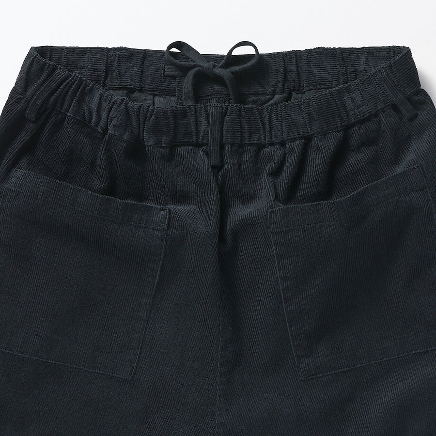 M's Corduroy easy pants BlackXS