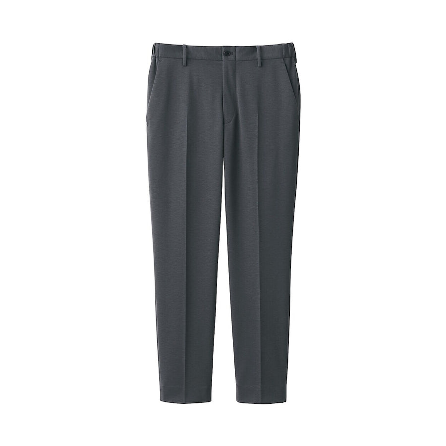 M's Stretch jersey Pants with no tucks Dark Grey XS