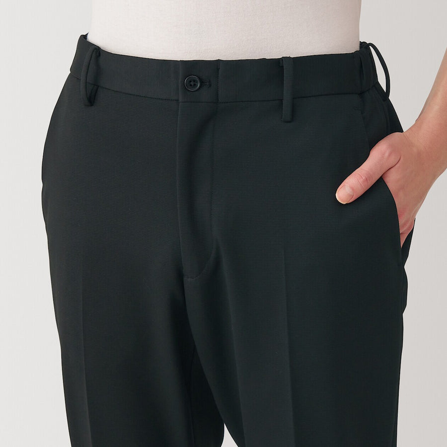 M's Stretch jersey Pants with no tucks Dark Grey XS