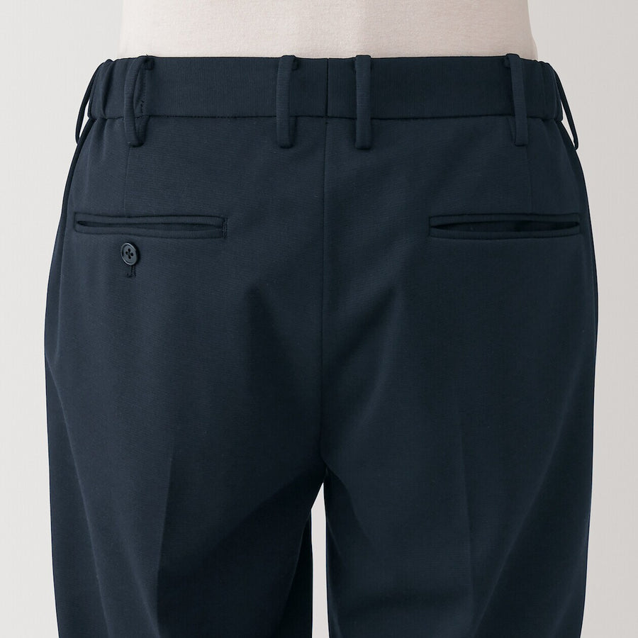 M's Stretch jersey Pants with no tucks Dark Grey XS