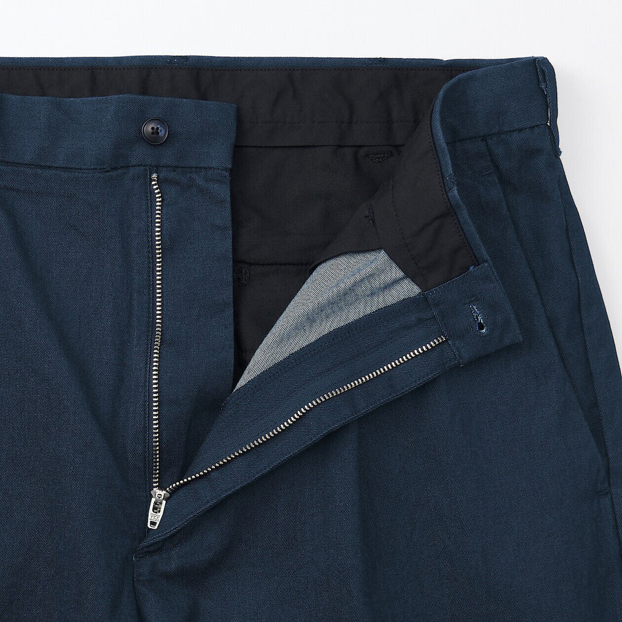 M's Indigo Tucked wide-fit pantsDark NavyXS