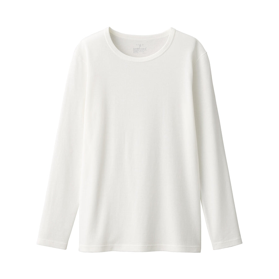 W's Warm,thick cotton L/S T-shirt Off whiteXS