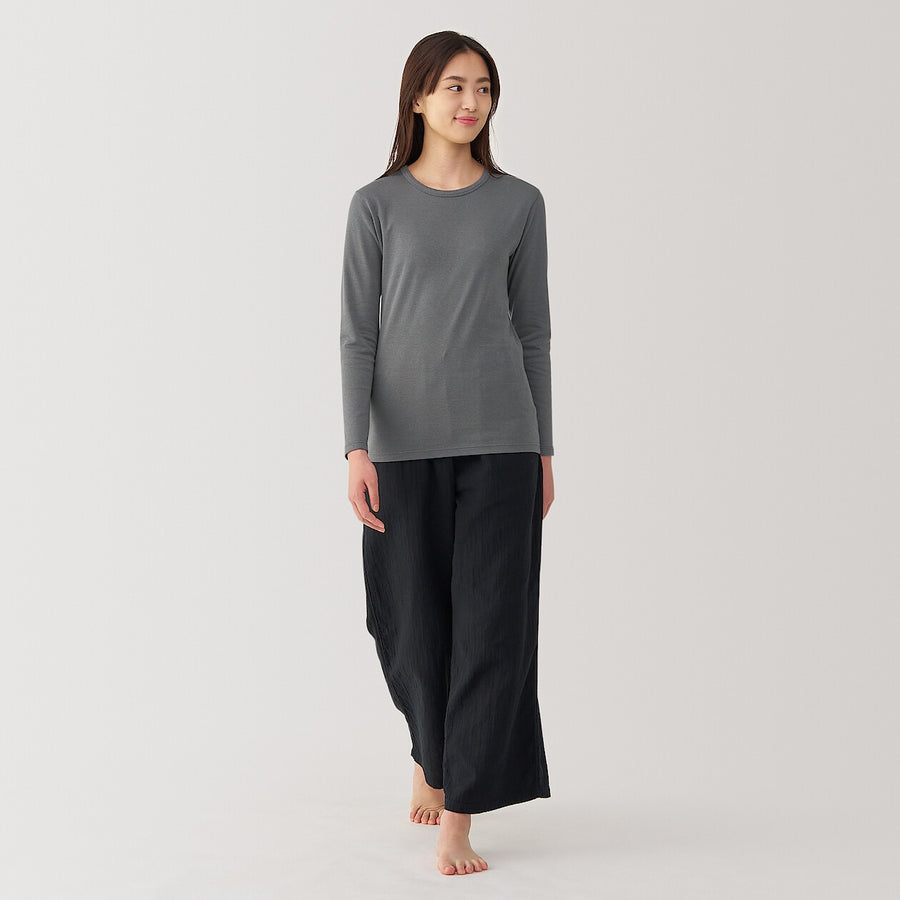 W's Warm,thick cotton L/S T-shirt Off whiteXS