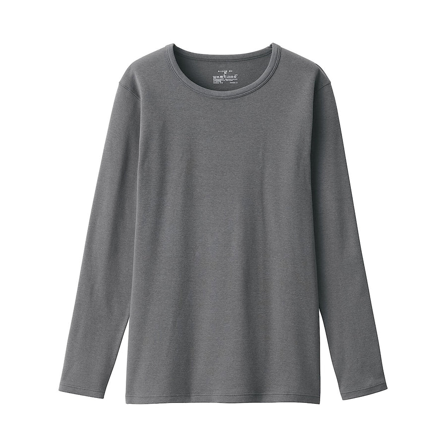 W's Warm,thick cotton L/S T-shirt Off whiteXS