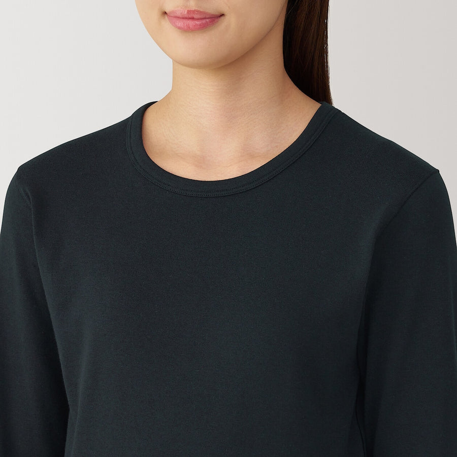 W's Warm,thick cotton L/S T-shirt Off whiteXS