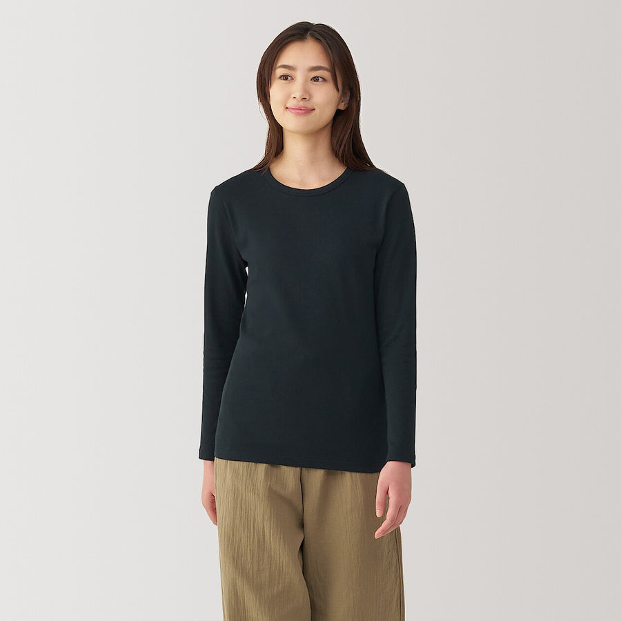 W's Warm,thick cotton L/S T-shirt Off whiteXS