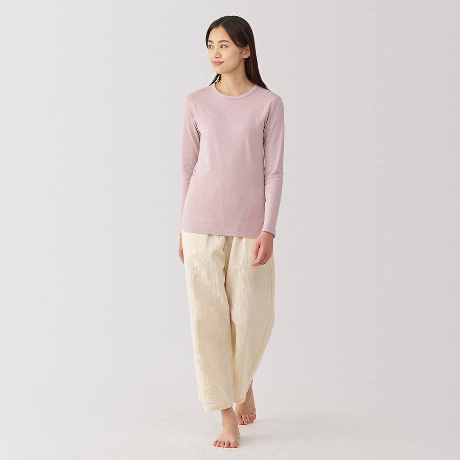 W's Warm,thick cotton L/S T-shirt Off whiteXS