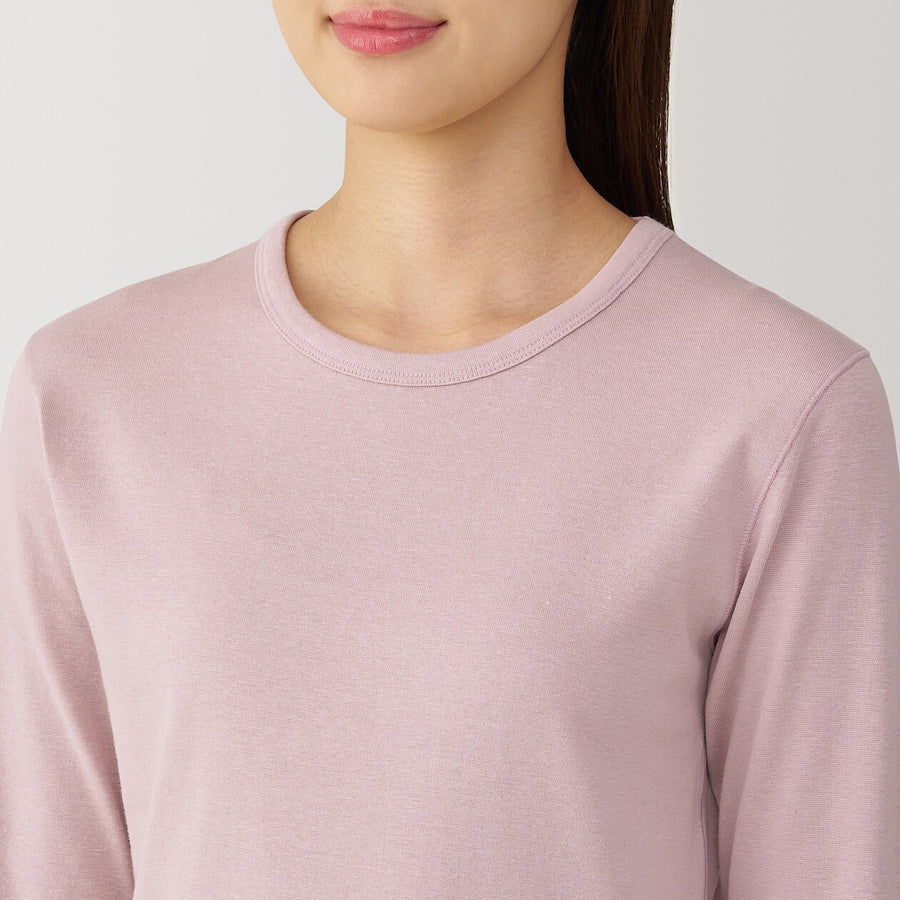 W's Warm,thick cotton L/S T-shirt Off whiteXS