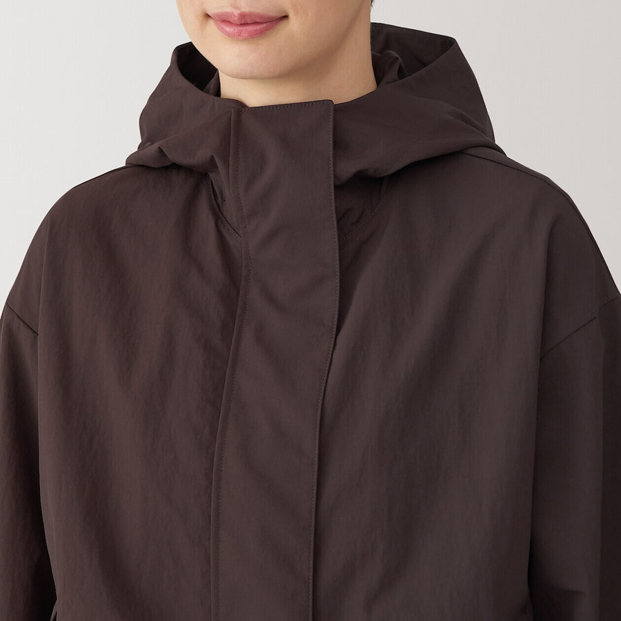 W's Water repellent Pocketable hooded jacket Black XS