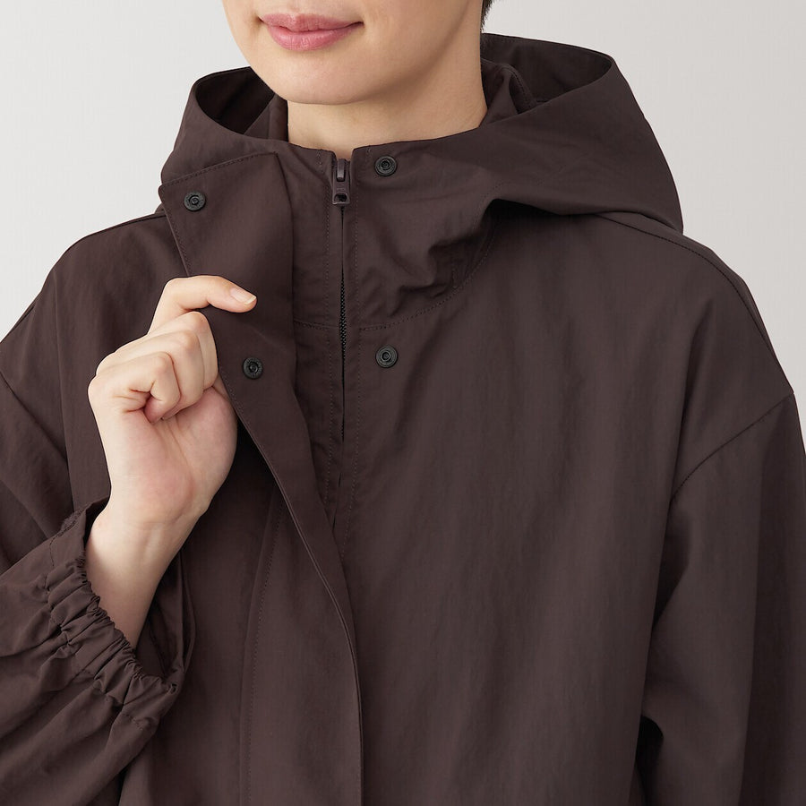 W's Water repellent Pocketable hooded jacket Black XS