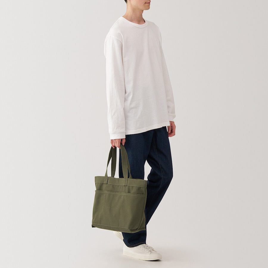 Wide Canvas Tote Bag