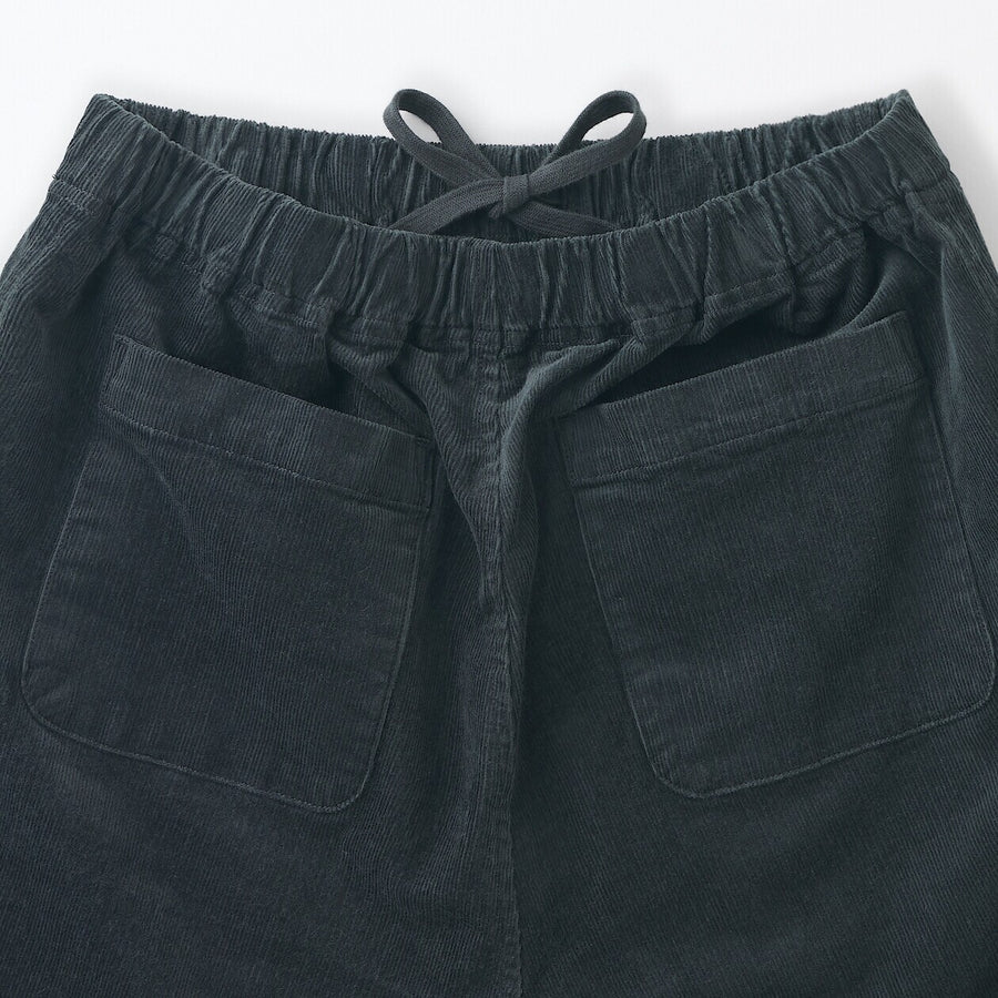 Women's Stretch corduroy Easy straight pants Dark greyXS