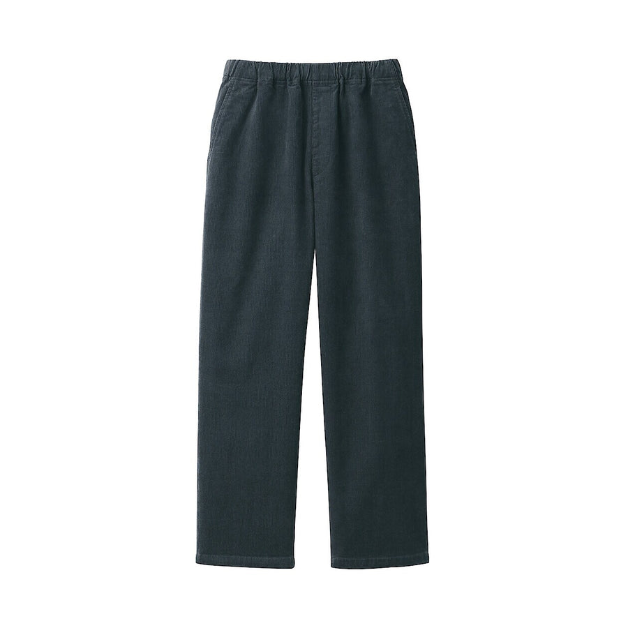 Women's Stretch corduroy Easy straight pants Dark greyXS