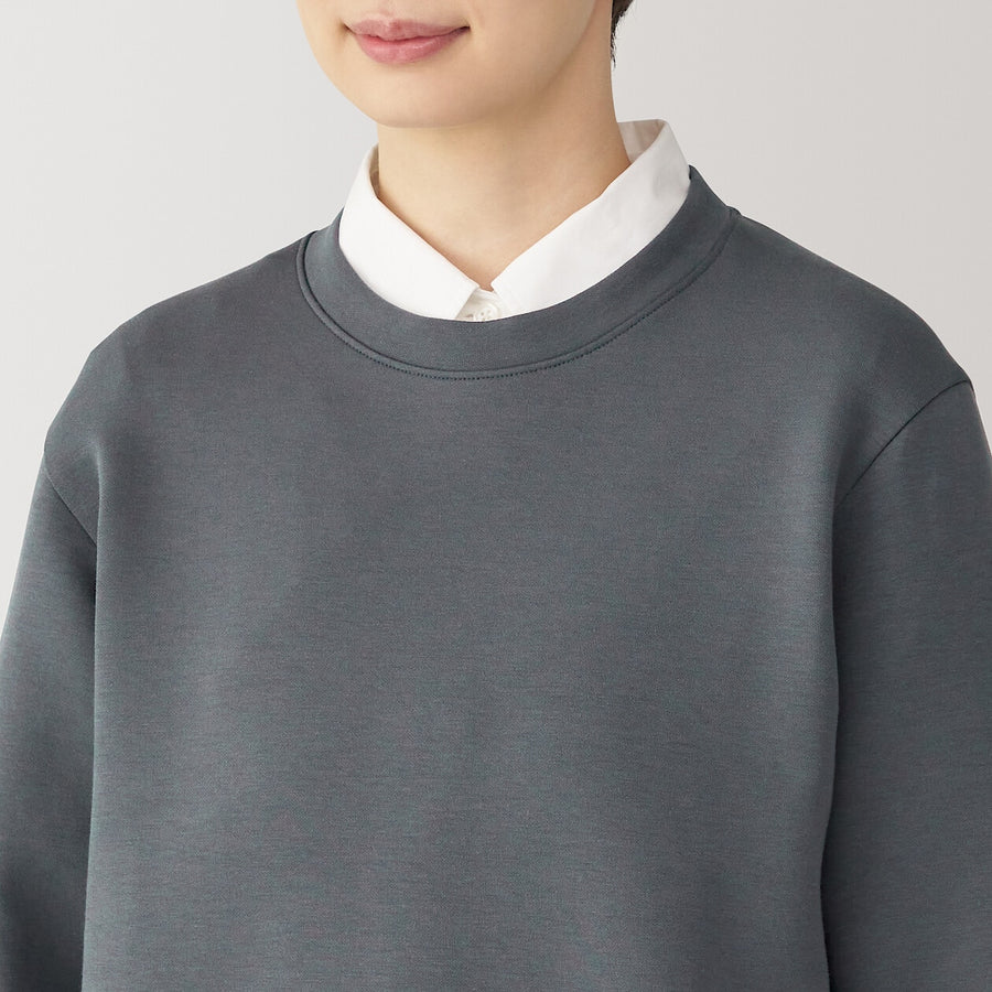 W's Double knitted Crew neck SweatshirtBlackXS