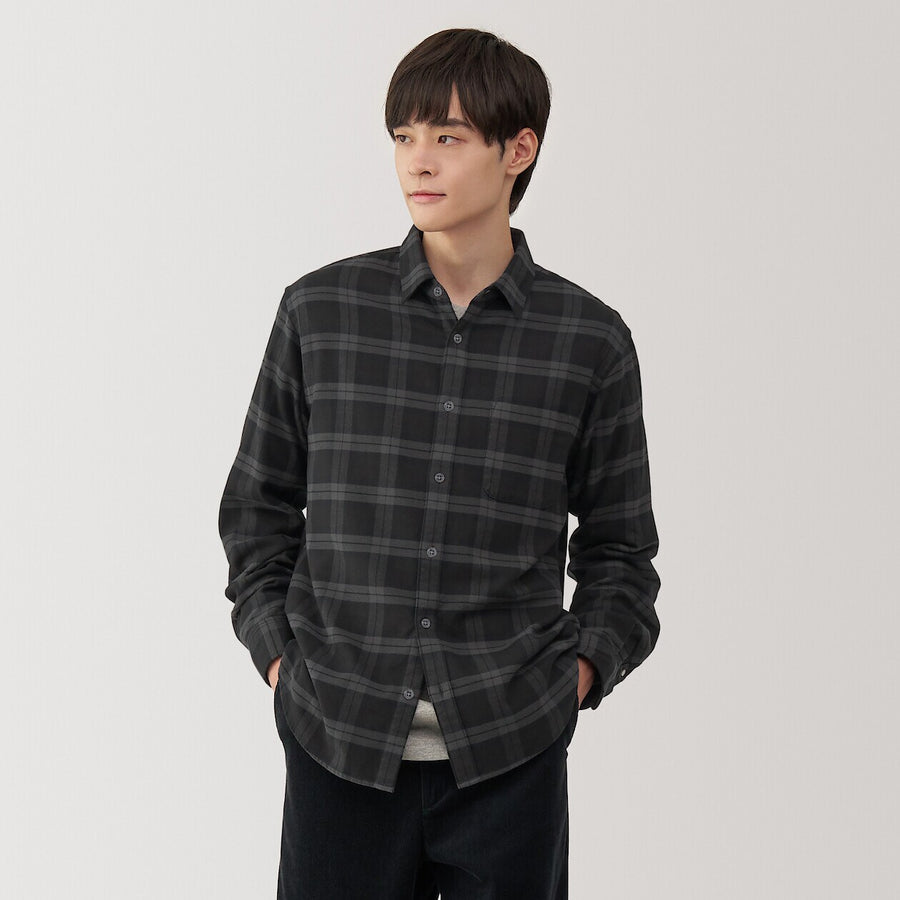 M's Flannel L/S Shirt Off WhiteXS