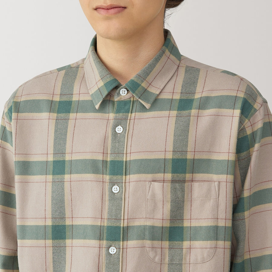 M's Flannel L/S Shirt Off WhiteXS