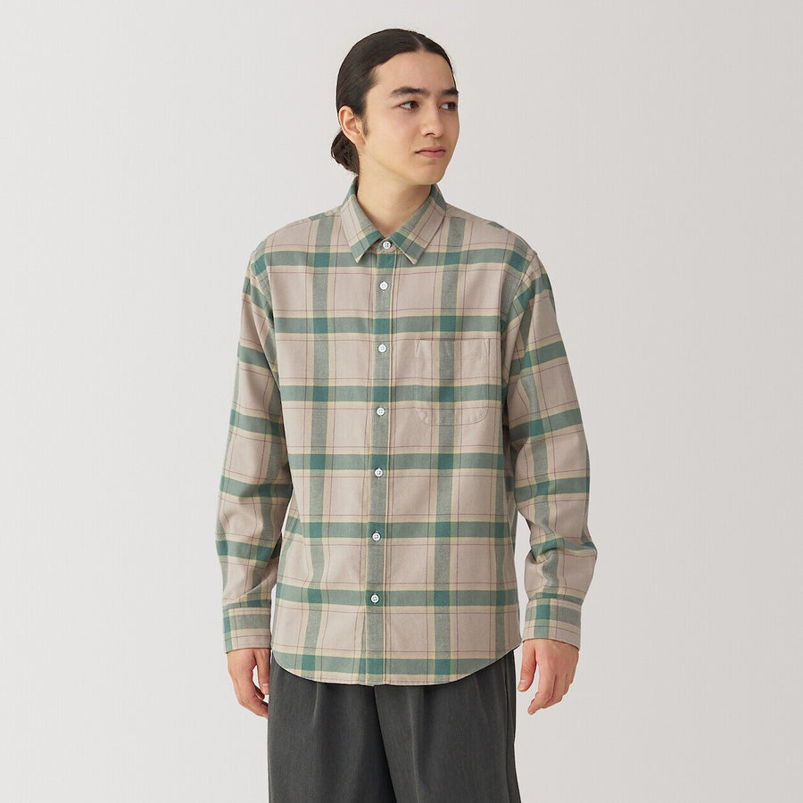 M's Flannel L/S Shirt Off WhiteXS