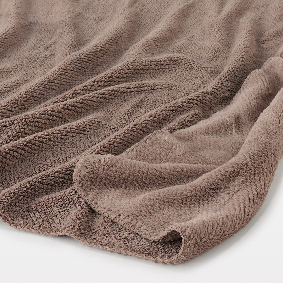 POLYESTER WARM FIBRE MOSS STITCH THIN BLANKET S