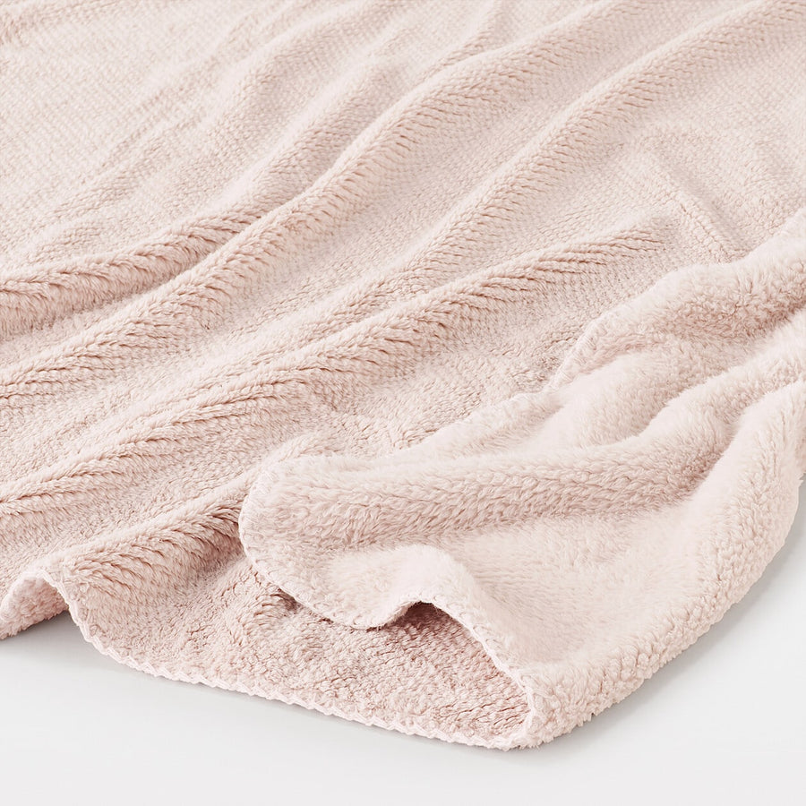 POLYESTER WARM FIBRE MOSS STITCH THIN BLANKET S