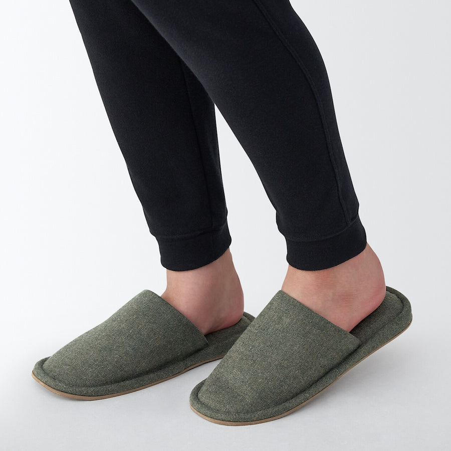 EITHER-FOOT FLANNEL SLIPPERS 24AW