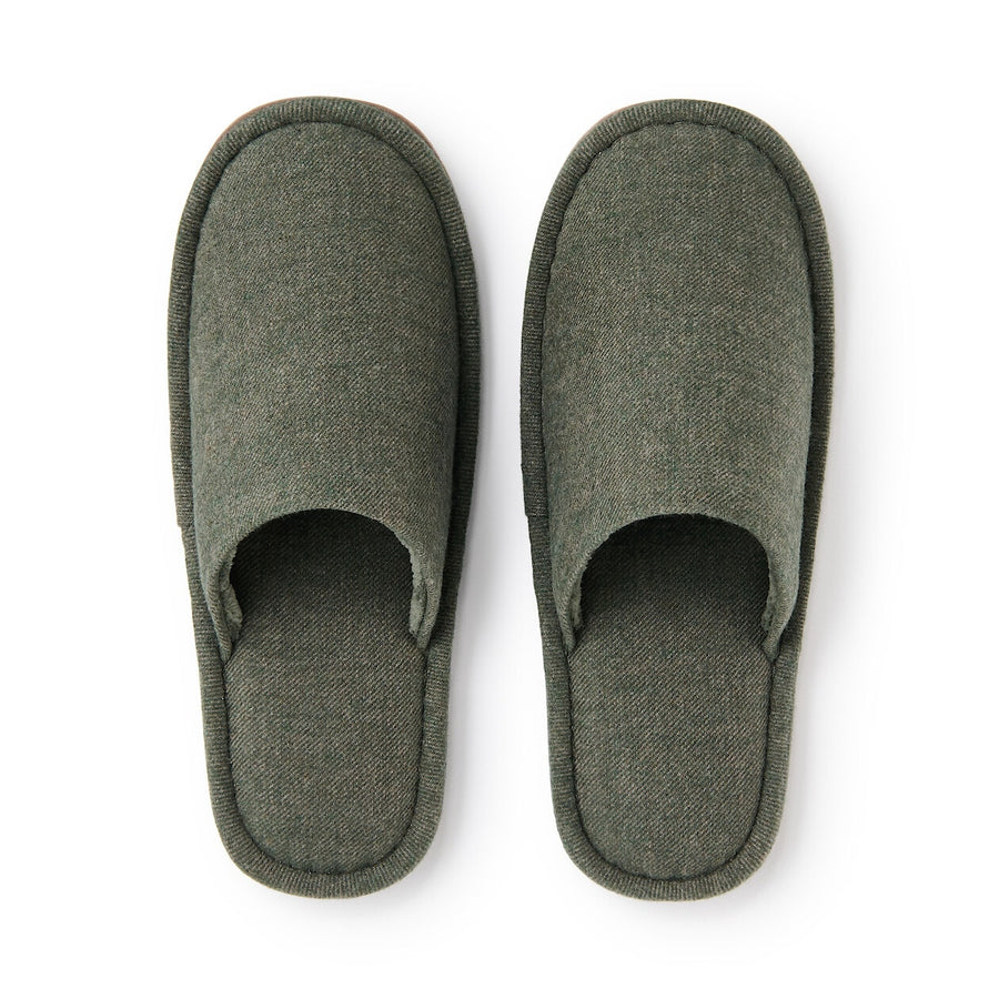 EITHER-FOOT FLANNEL SLIPPERS 24AW