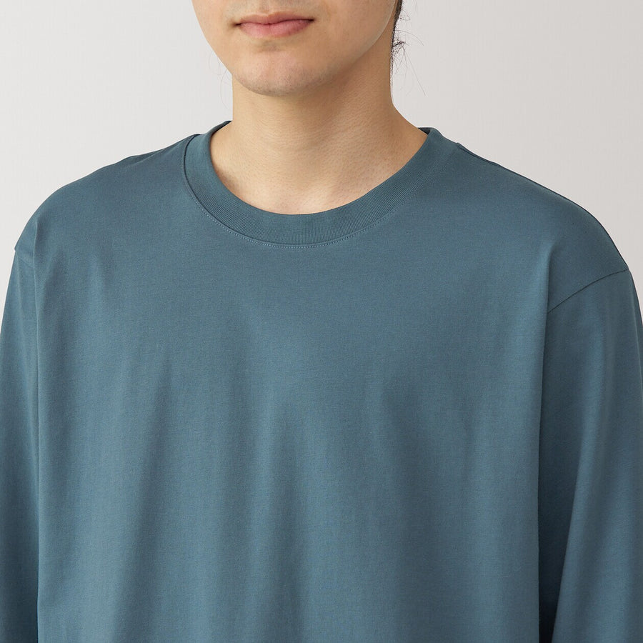 M's Jersey crew neck L/Slv T-shirt WhiteXS