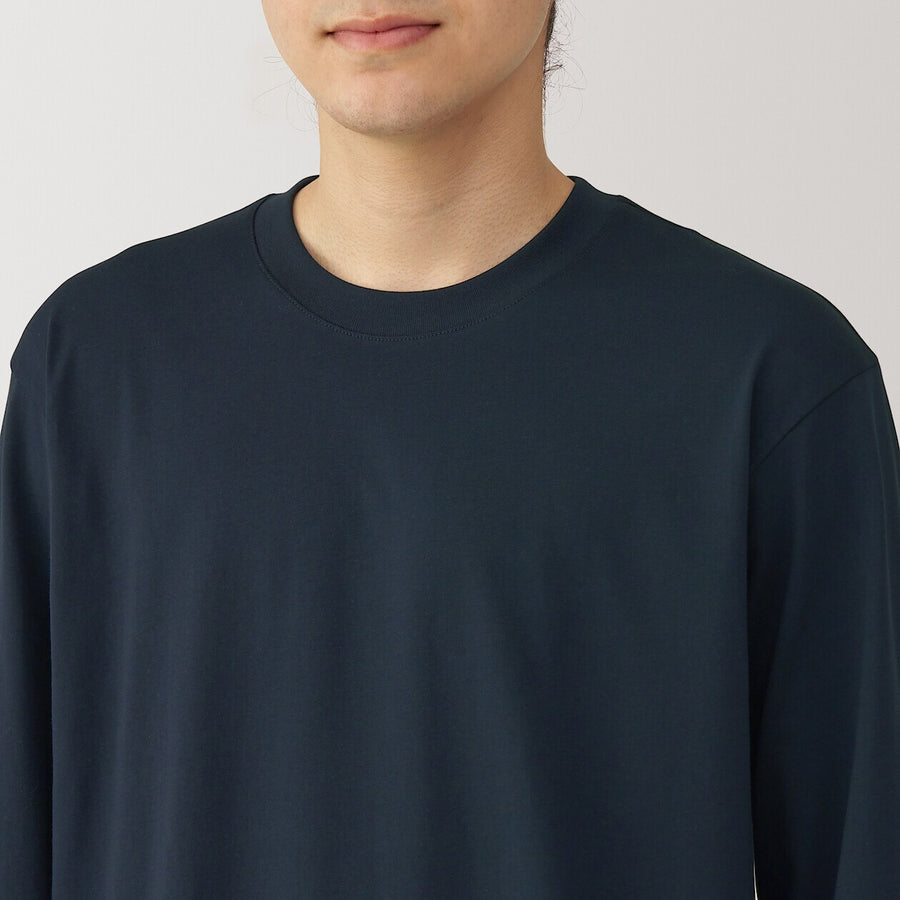 M's Jersey crew neck L/Slv T-shirt WhiteXS