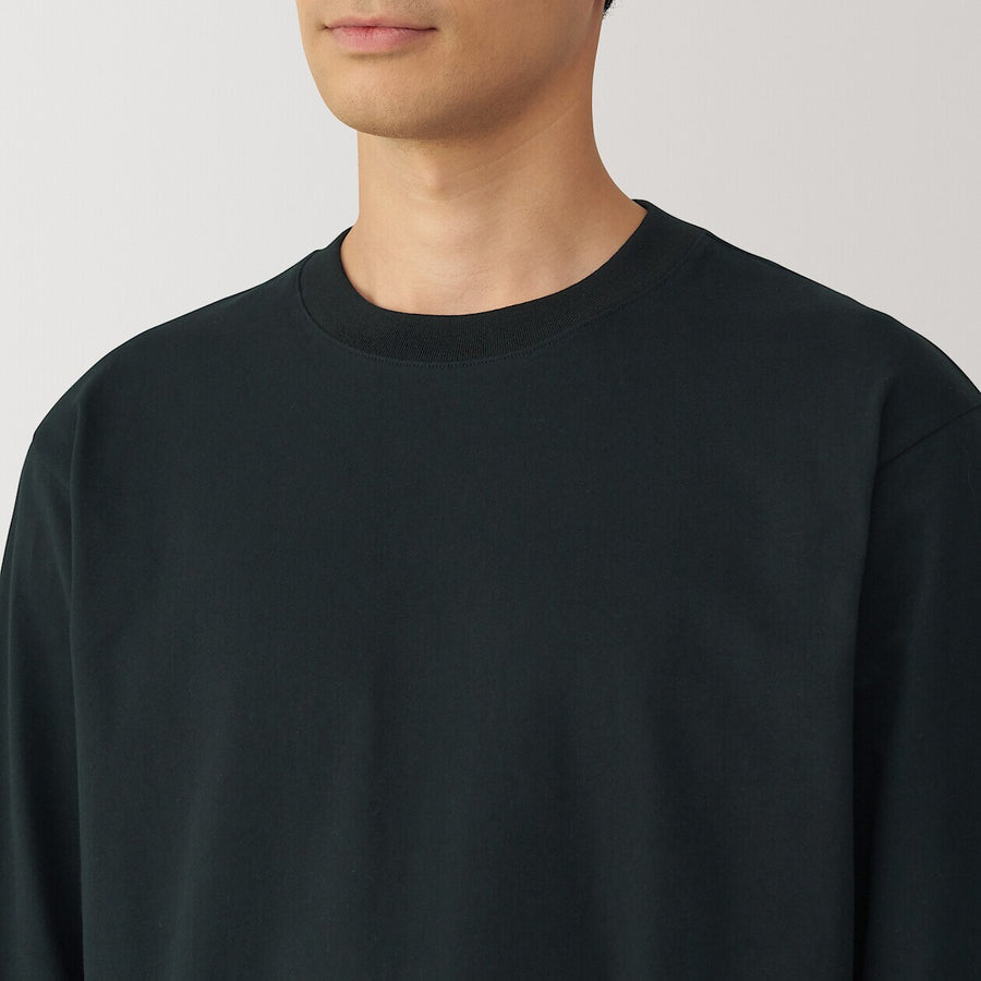 M's Brushed jersey crew neck L/Slv T-shirt WhiteXS