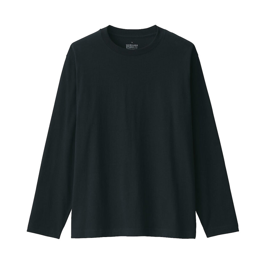 M's Brushed jersey crew neck L/Slv T-shirt WhiteXS