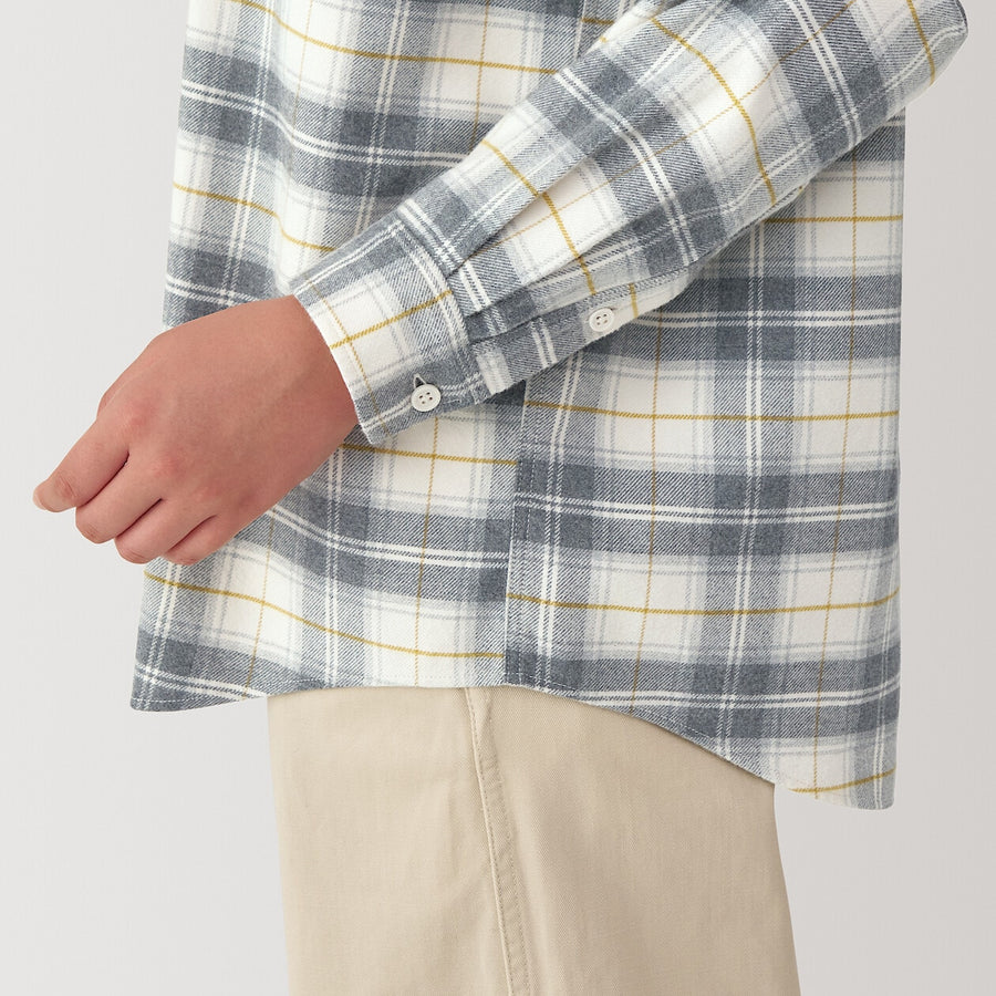 W's Dbl-brushed flannel regular collar LS shirtOff WhiteXS