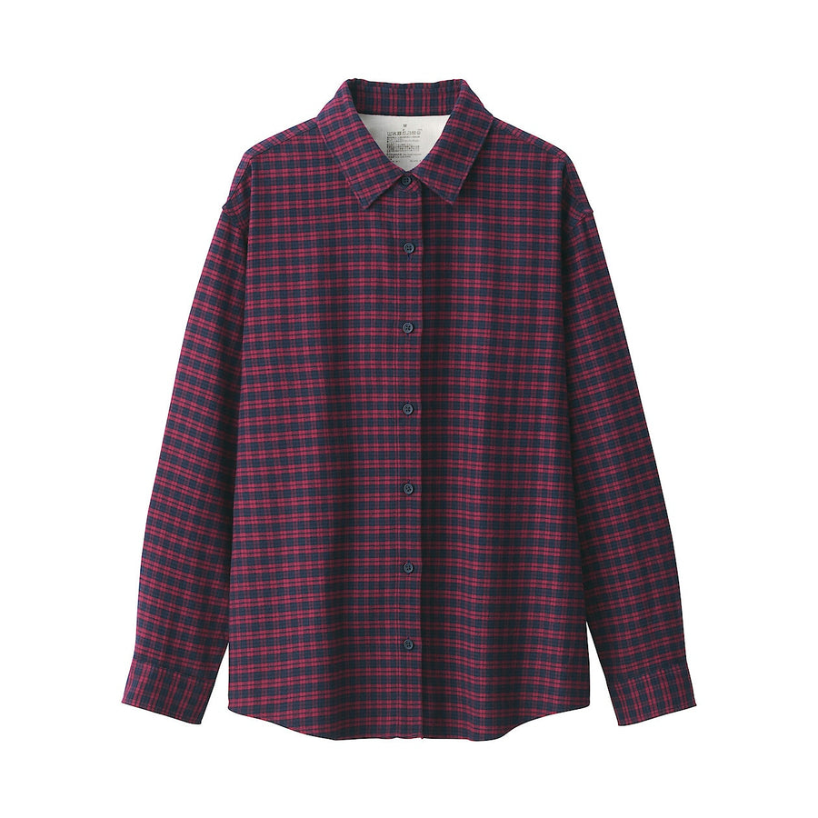 W's Dbl-brushed flannel regular collar LS shirtOff WhiteXS