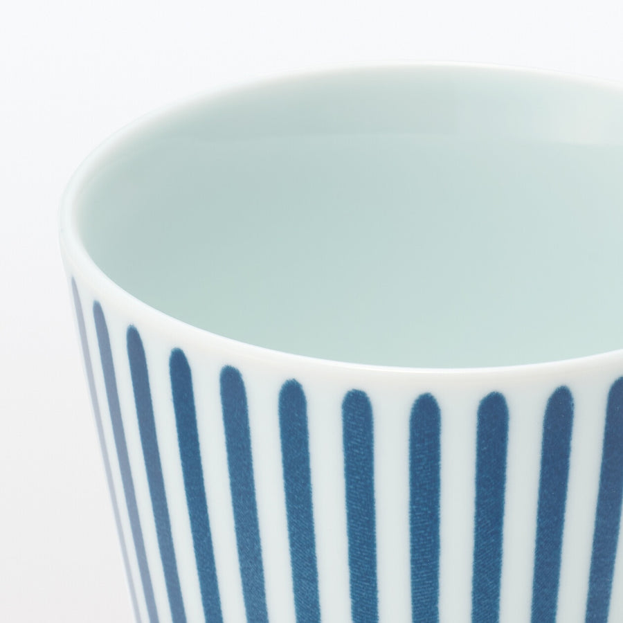 Hasami ware Noodle soup cup - Stripes