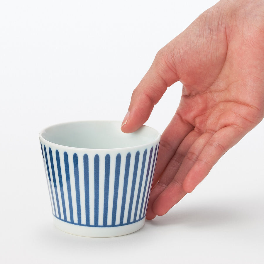 Hasami ware Noodle soup cup - Stripes